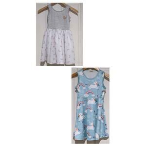 Girls Old Navy Rainbow Print Tulle Dress & Modaoo Rainbow/Unicorn Dress Size 5T